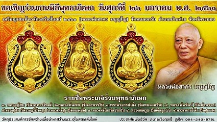 เหรียญเสมาไตรจักร ลพ.สาคร เนื้ออัลปาก้าลงยา 2 สี พิมพ์หัวหนุมาน หมายเลข 266 กล่องเดิม