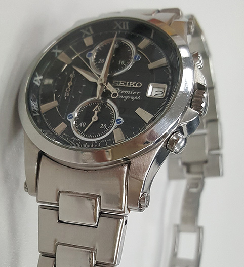 นาฬิกา SEIKO ของแท้ รุ่น PREMIER โครโนกราฟ Black