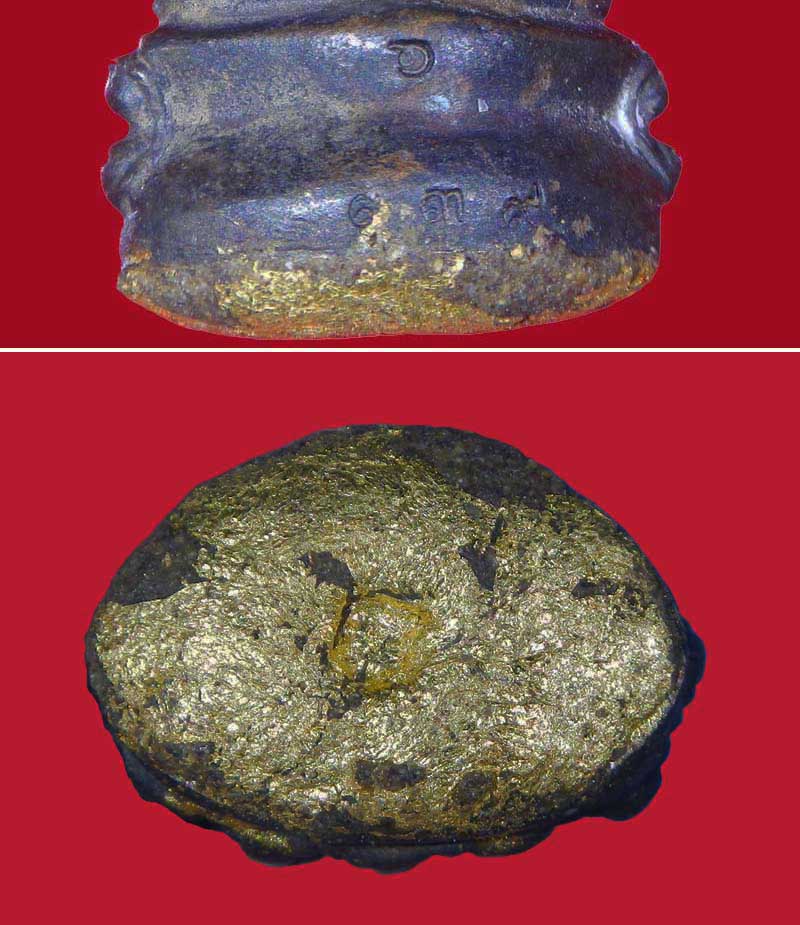 พระกริ่งชินบัญชรพรายบัวผุด ก้นอุดผง ปิดทองสำเร็จ