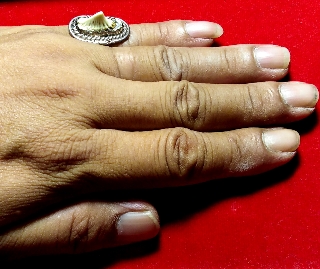 แหวนเงินหัวกระเบนท้องน้ำป้องกันคุณไสย์ลมเพลมพัด ราคาถูก