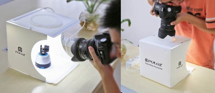  Puluz  photo Light Box กล่องถ่ายภาพ พระเครื่อง และสินค้าอื่นๆ สตูดิโอขนาด พับเก็บได้ ขนาด 22 cm พร้