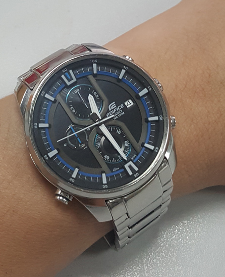 +++ นาฬิกา casio edifice WR100M โครโนกราฟ สภาพสวยมาก Man size +++