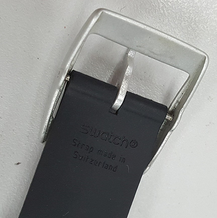 สายนาฬิกาของแท้ ของ swatch ตระกูล INORY เป็นสายดำ made in Switzerland