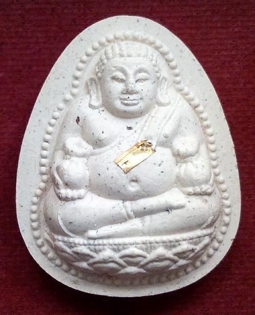 พระสังกัจจายย์อุดมทรัพย์ ตะกรุดทอง หลวงพ่อไสว วัดปรีดาราม นครปฐม ปี41 เนื้อผงเกสร...เคาะเดียวแดง...