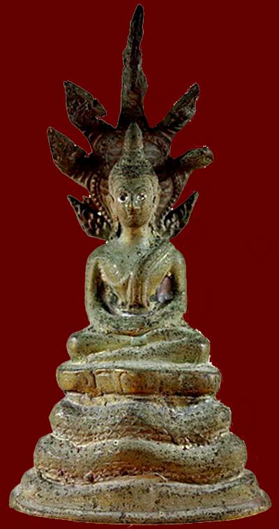 *พระบูชารัชกาล ปางนาคปรก เนื้อทองเหลือง*