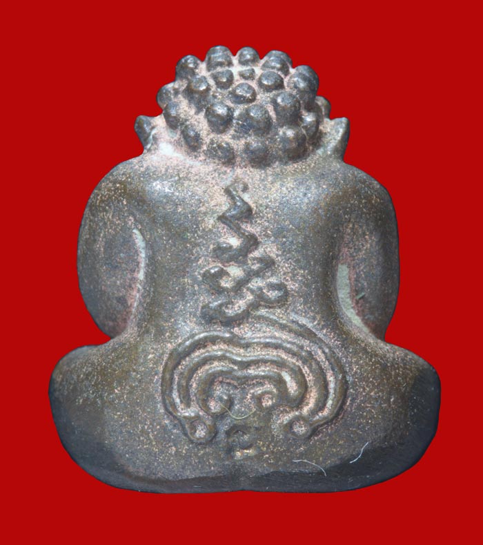 พระปิดตาพุทธเมตตาหล่อโบราณ เนื้อนวโลหะ เททองเสาร์ ๕ หลวงปู่วิเวียร วัดดวงแข กทม. ปี ๒๕๓๖