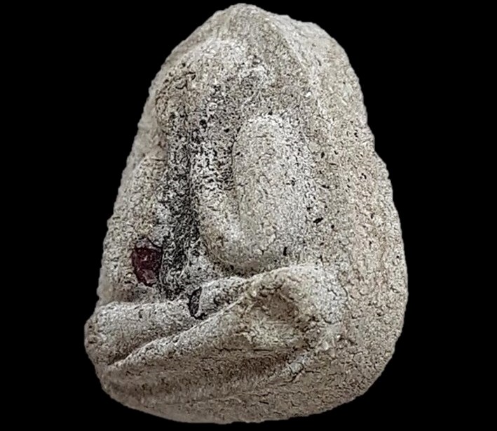 พระผงปิดตาวัดสำนักกะท้อน หลวงปู่ทิมปลุกเสก วัดยายร้า ปี16 ฝังพลอยเสกเม็ดโต