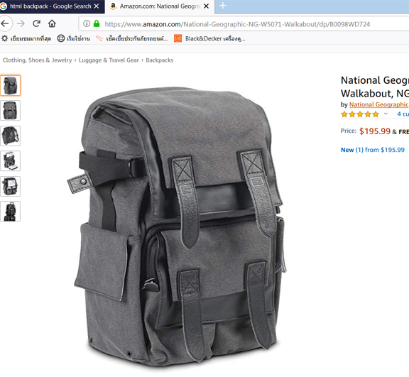 กระเป๋าเป้สะพายหลัง National Geographic ของแท้ ใส่กล้องใส่แลบทอปใส่ของต่างๆ มีกันกระแทกด้านในด้วย