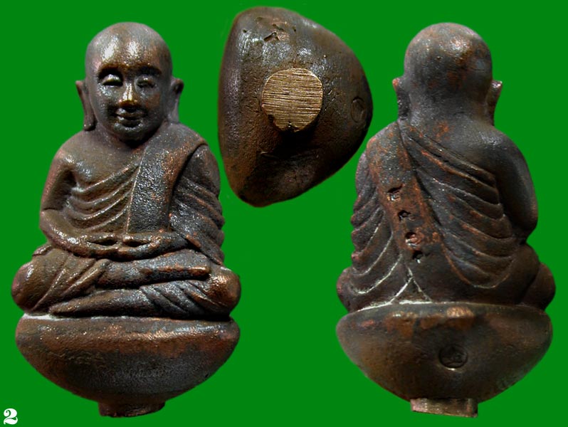 1 ชุด 3 องค์ รูปหล่อหลวงพ่อเงิน ก้นถ้วย เบ้าทุบ เทในพิธี(นำฤกษ์) วัดบางคลาน ปี57.....เคาะแรก   