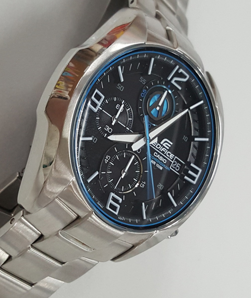 นาฬิกา casio edifice โครโนกราฟ หน้าดำเข็มฟ้า ของแท้ ศูนย์ไทย cmg ยกกล่อง ราคาพิเศษครับ