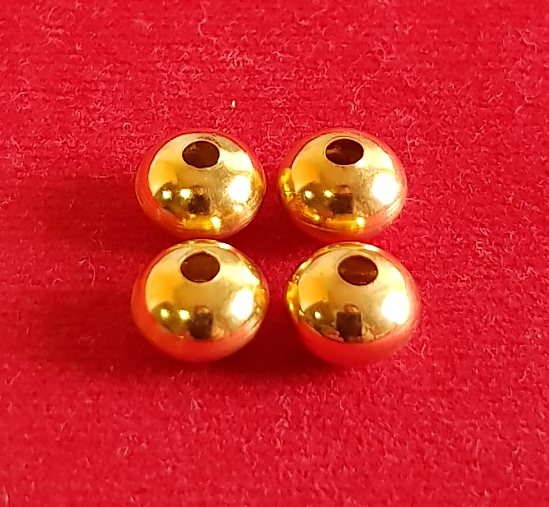 เม็ดทองกลม 90% ขนาด 7 mm จำนวน 4 เม็ด