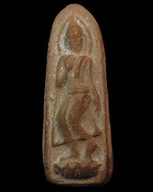 พระลีลาเนื้อดิน หลวงพ่อกวย วัดโฆสิตาราม จ.ชัยนาท 