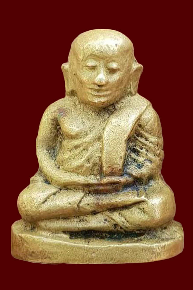 รูปหล่อหลวงพ่อเงิน วัดบางคลาน รุ่นช้างคู่ ปี 2526 ออกวัดท้ายน้ำ พิมพ์ใหญ่ เนื้อทองเหลือง