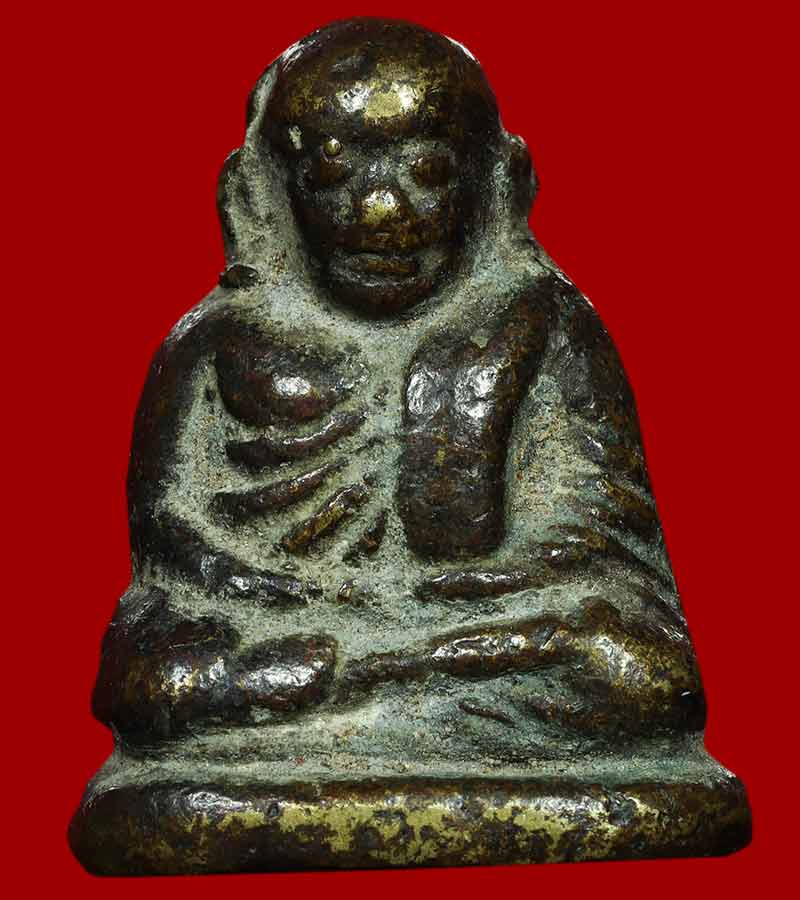 รูปหล่อ หลวงพ่อเงิน วัดบางคลาน รุ่นปืนแตก พิมพ์ เศียรโต นิยม วัดคงคาราม อ.โพทะเล จ.พิจิตร 