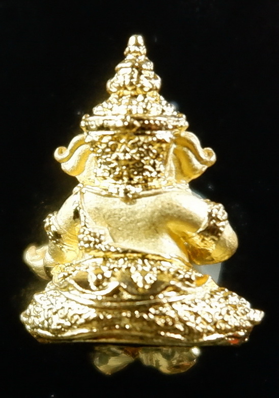 พระกริ่งพระพิฆเนศ หลวงปู่เย็น รุ่นสุขนิรันดร์ วัดแก่งสะเอา จ.สระแก้ว พิมพ์C เนื้อสัมฤทธิ์กะไหล่ทอง 