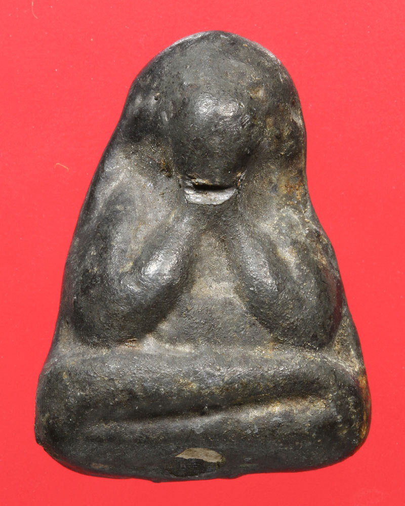 พระปิดตา เนื้อตะกั่ว หลังจาร อุดผง 