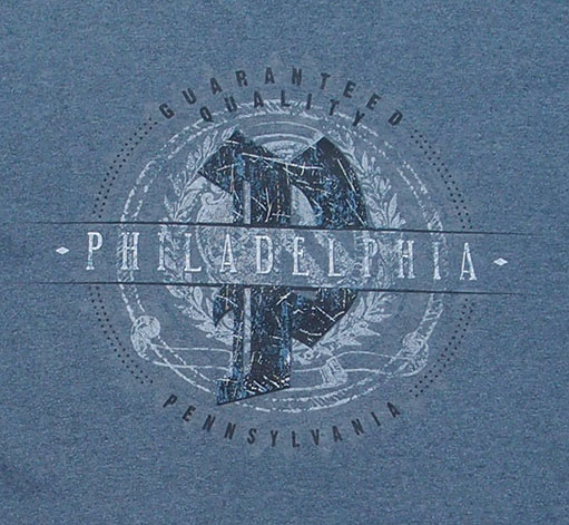 เสื้อยืดเทา PHILADELPHIA สกรีน ลายใหญ่ด้านหน้า เบอร์ L ผ้า cotton ชั้นดี / **พิเศษ มีแถมเสื้อกราฟฟิก
