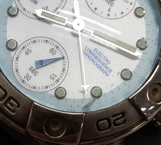 นาฬิกา ELECTRO LUMINESCENCE CHRONOGRAPH ของแท้ สายหนัง หน้าปัดขอบสเกลหมุนได้