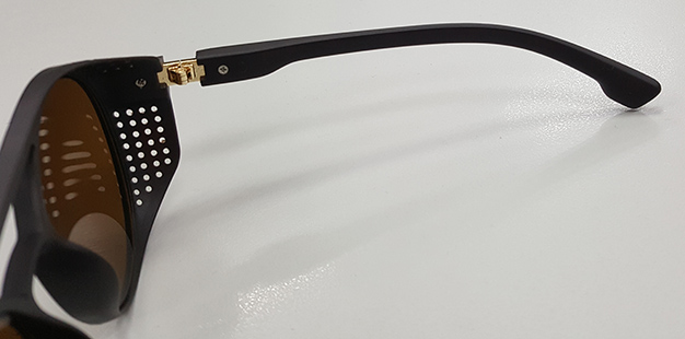 แว่นกันแดด RETRO SUNGLASS ของใหม่ ดีไซน์สวย Sand Black Lens / Black Tea Body With UV PROTECTION