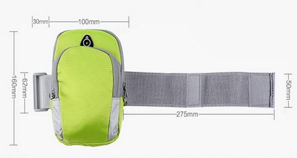 กระเป๋ารัดแขน Sports Armband ใส่ออกกำลังกาย จำนวน 2 ใบ สีดำและสีฟ้า