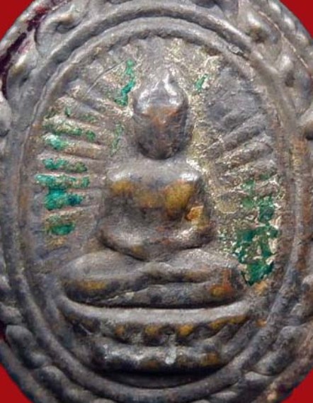 เหรียญหน้ากากหลวงพ่อโสธร เนื้อทองเหลืองลงยา ปี2482 วัดโสธรฯ จ.ฉะเชิงเทรา ห่วงเชื่อมอยู่ครบ