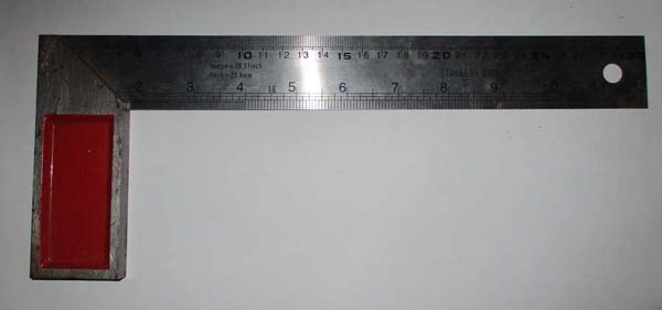 ไม้บรรทัดเหล็กฉากมือสอง ยาว1ฟุต