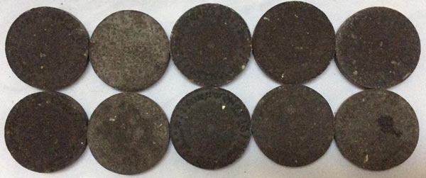 10 องค์ จตุคามรามเทพ พลังแผ่นดิน สรงน้ำ 50 หลังผังพลังจักรวาล พิมพ์เล็ก 3 CM. เนื้อว่านดำ