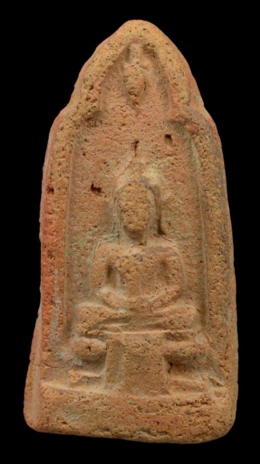 พระพุทธนั่งฐานผ้าทิพย์ เนื้อดิน กรุวัดโตนดลาย จ.สมุทรสงคราม มาพร้อมบัตรรับรองความแท้