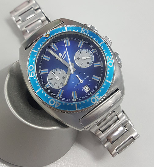 นาฬิกา ADIDAS โครโนกราฟ ของแท้ บอกเวลา24ชม. จับเวลาได้ ขอบสเกลหน้าปัดหมุนได้