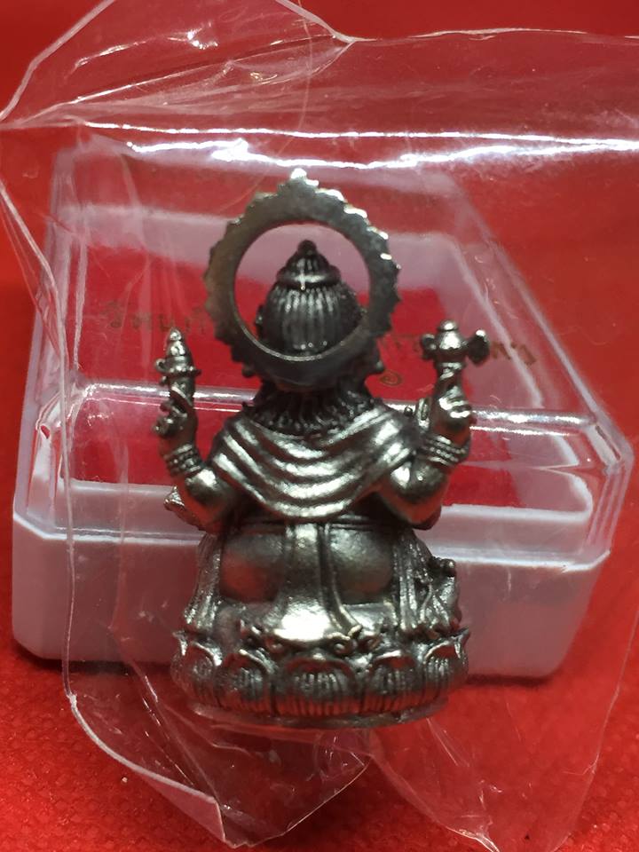 พระพิฆเนศ ลอยองค์ เนื้อซาติน หรือ ชุบเงินโบราณ วัดแก้วแจ่มฟ้า ปี56 