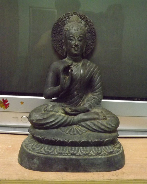 พระบูชา ปางแสดปฐมเทศนา หล่อดินไทย ขนาด7x11นิ้ว