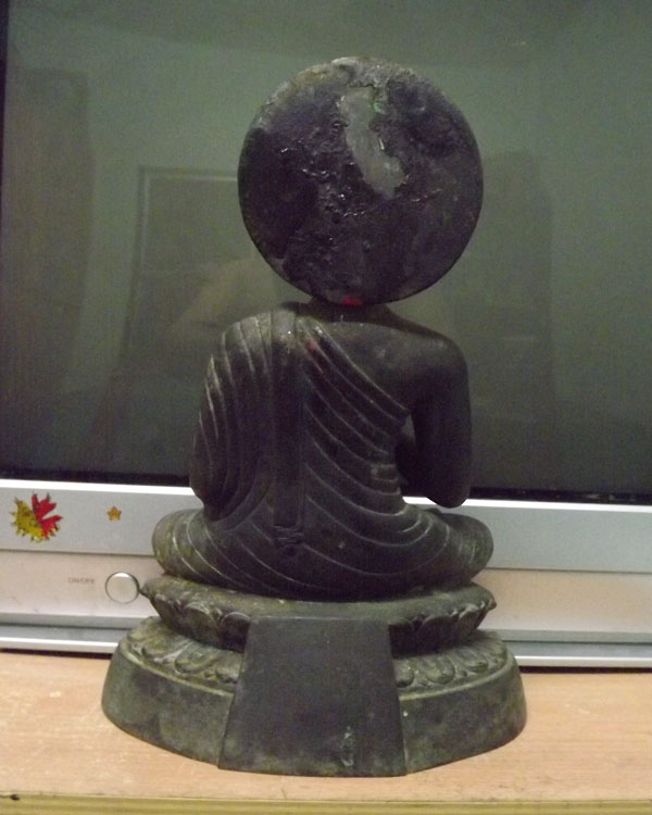 พระบูชา ปางแสดปฐมเทศนา หล่อดินไทย ขนาด7x11นิ้ว