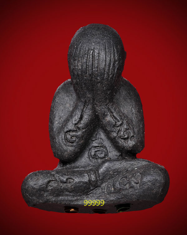 พระปิดตา เนื้อว่าน หลังรูปเหมือน ตะกรุด 3 ดอก