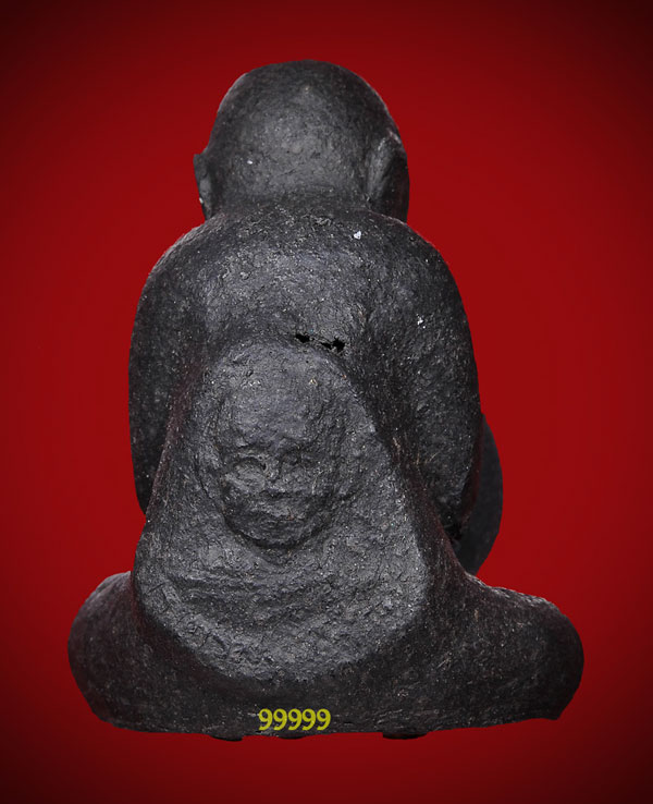 พระปิดตา เนื้อว่าน หลังรูปเหมือน ตะกรุด 3 ดอก