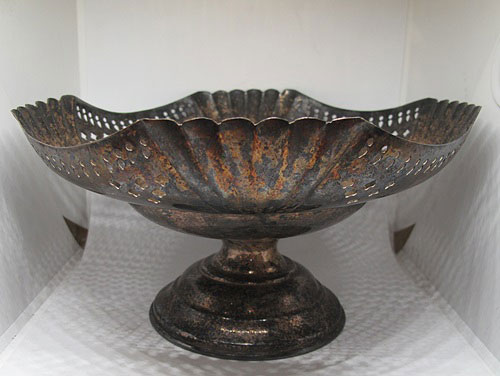 พานเงินโบราณ นน.286 กรัม