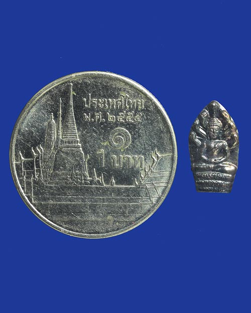 พระปรกมะขามปรโม หลวงพ่อเริ่ม วัดจุกกะเฌอ อ.ศรีราชา จ.ชลบุรี 13 เมษายน 2535 เนื้อเงิน