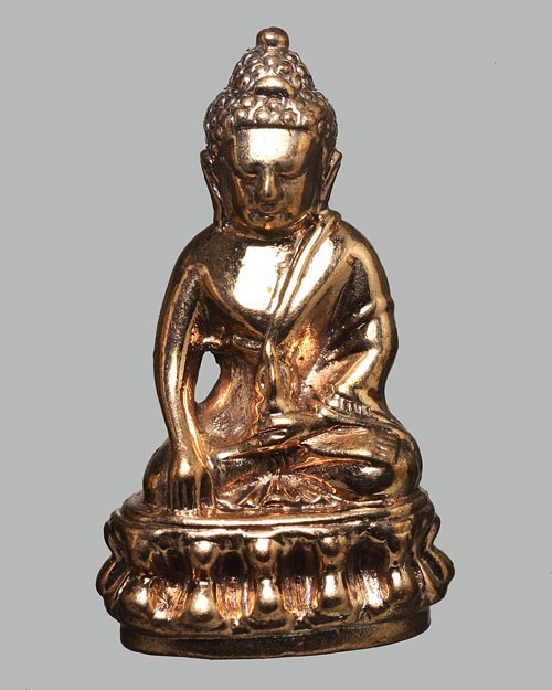 1 ใน 299 : No.236 พระกริ่งปวเรศ รุ่น เจ้าสัวสยาม 59 เงินไหลมา เนื้อนวโลหะ ปิดก้นด้วย นอโมถมทอง