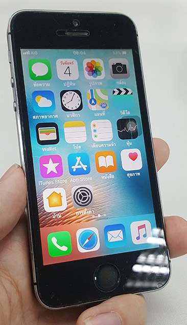 iPhone 5s สีดำ 16GB โมเดลTH/A เครื่องศูนย์ไทย ไม่ติดล็อก สภาพสวยเทพ