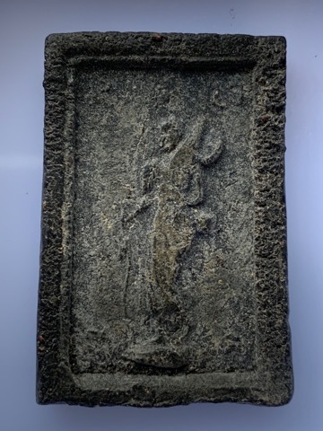 พระสมเด็จ หลังพระสิวลี หลวงพ่อกวย วัดโฆสิตาราม จ.ชัยนาท พิมพ์ใหญ่(เอวเล็ก) เนื้อใบลาน ปี 2515