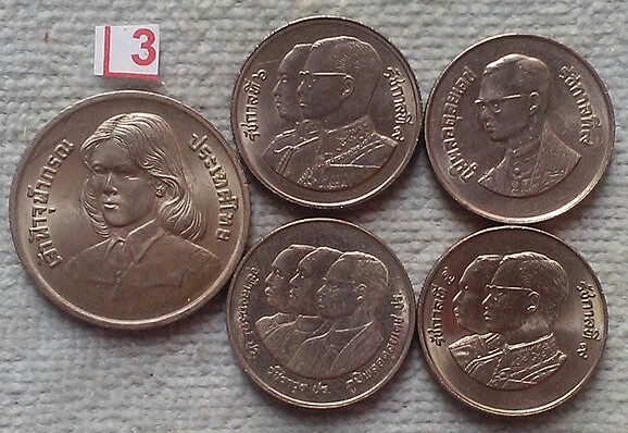 เหรียญ 2 บาท 5 เหรียญ 5 วาระ 3