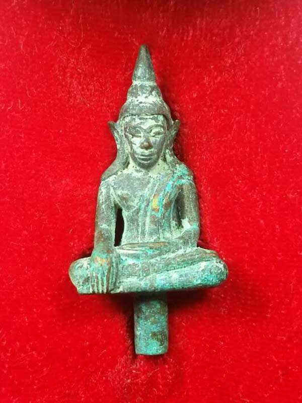 พระยอดธงรัตนโกสินทร์ เนื้อสัมฤทธิ์สนิมหยก พิธี เสาร์ 3,10 ,มิ.ย.49 วัดอินทรวิหารบางขุนพรหม กทม พิธีเ