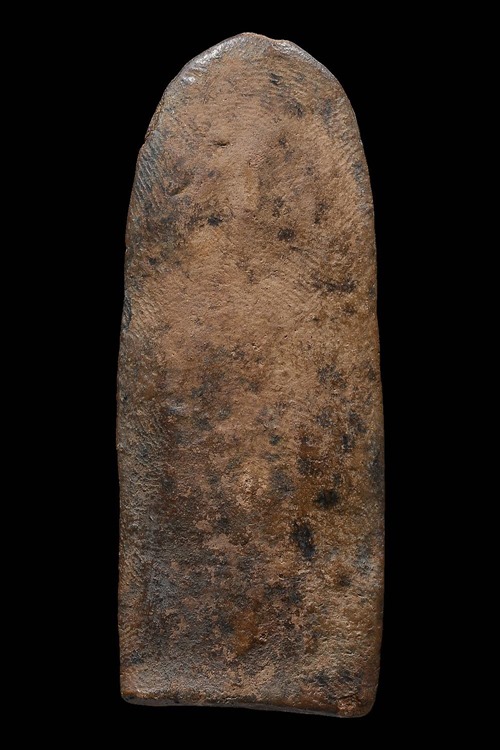 พระลีลาเมืองสรรค์เนื้อดิน พิมพ์ซุ้มดอกไม้ กรุวัดบรมธาตุ จ.ชัยนาท + บัตรสมาคม