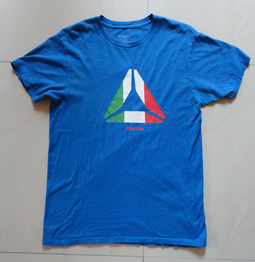 เสื้อยืด Reebok แท้ สีน้ำเงิน Supremium Big logo / ดีไซน์พื้นน้ำเงินทีมฟุตบอลอิตาลี