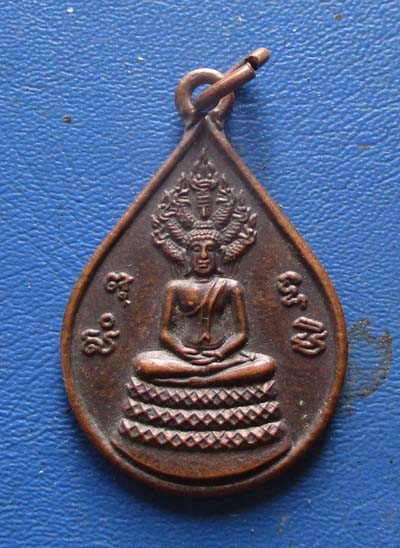 เหรียญพระนาคปรก หลวงพ่อกุ่ย วัดมุจลินทร์ จ.ลพบุรี เนื้อทองแดง
