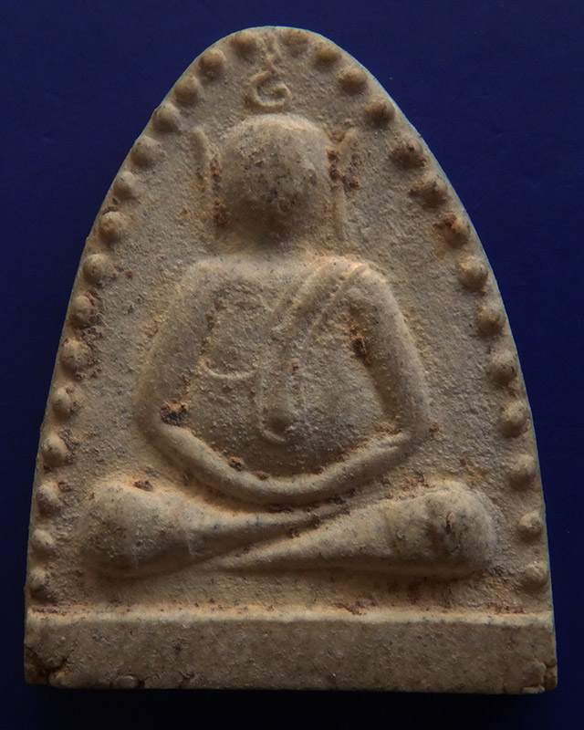 พระสังกัจจายน์ข้างเม็ด หลวงปู่นาค วัดระฆัง หลังปั๊มตราวัด