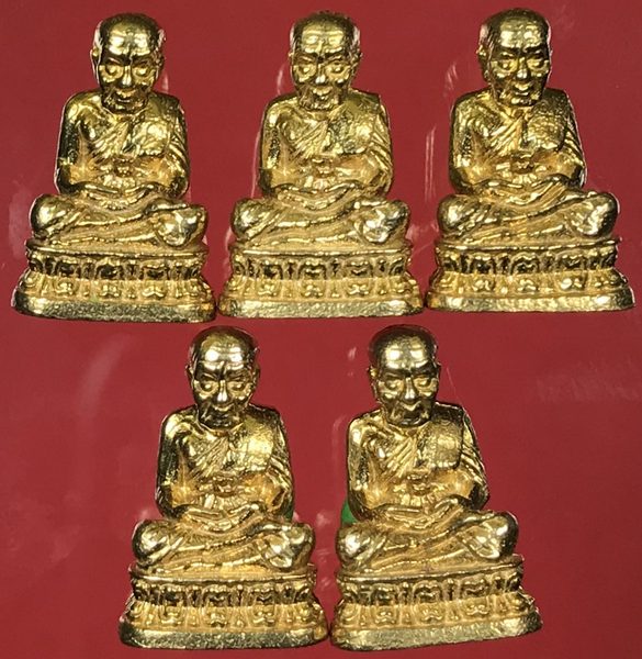 หลวงปู่ทวด พ่อท่านนอง วัดทรายขาว เนื้อทองทิพย์ ปี39 เคาะเดียว5องค์ 