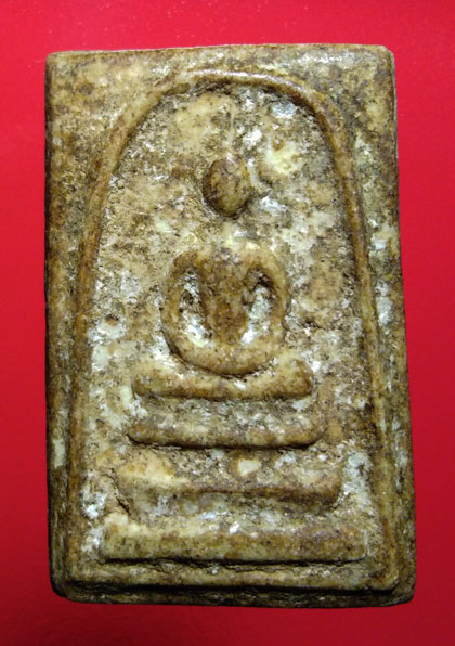 พระสมเด็จบางขุนพรหม พิมพ์ใหญ่ มีคราบกรุ สวยตามสภาพ เนื้อผง