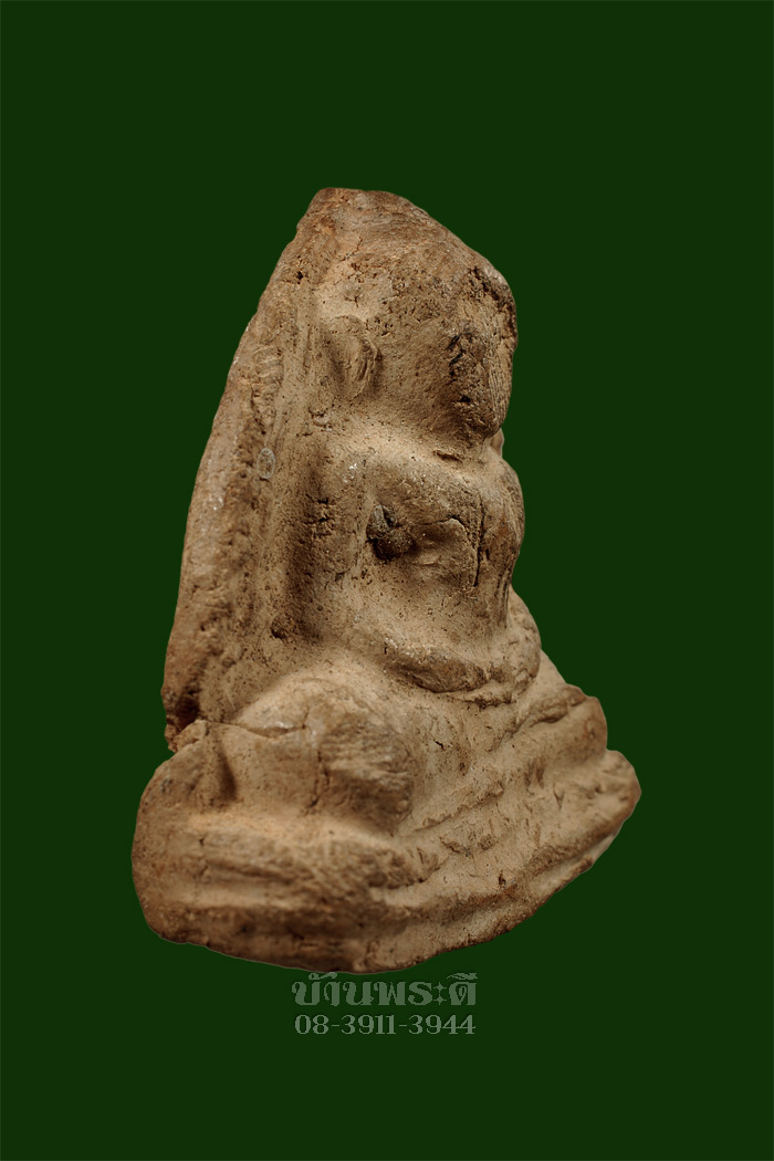 พระหลวงพ่อโต ปางสมาธิ เนื้อดิน กรุวัดบางกระทิง จ.อยุธยา