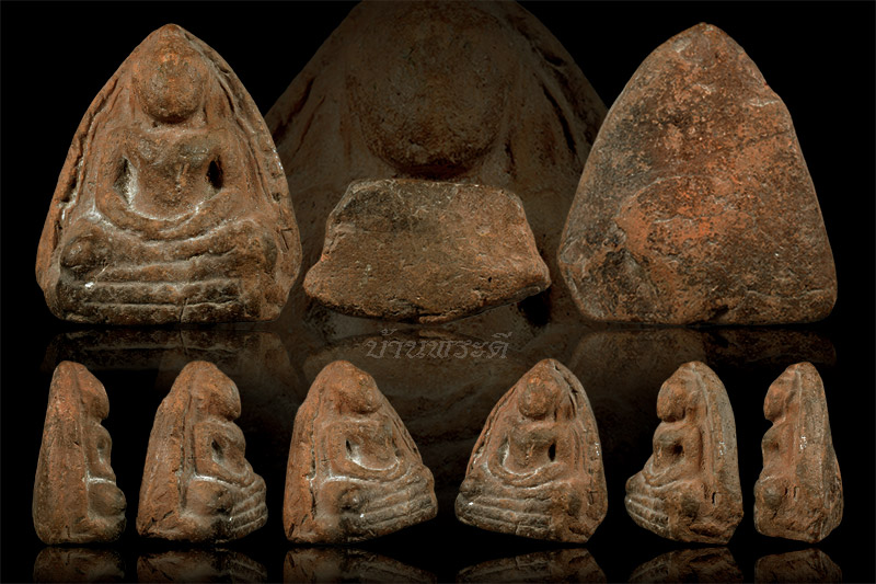 พระหลวงพ่อโต ปางสมาธิ เนื้อดิน กรุวัดบางกระทิง จ.อยุธยา