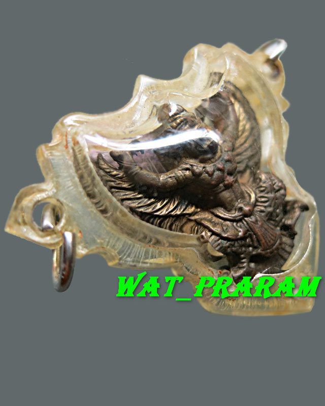 พญาครุฑหลวงปู่เส็ง วัดบางนา รุ่นแรก  เนื้อตะกั่วชุบทองแดง ปี 2522